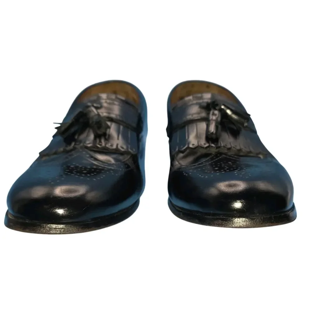 Florsheim Brinson Kiltie Tassel Loafers Men's 10.5 D Wingtip Black Leather